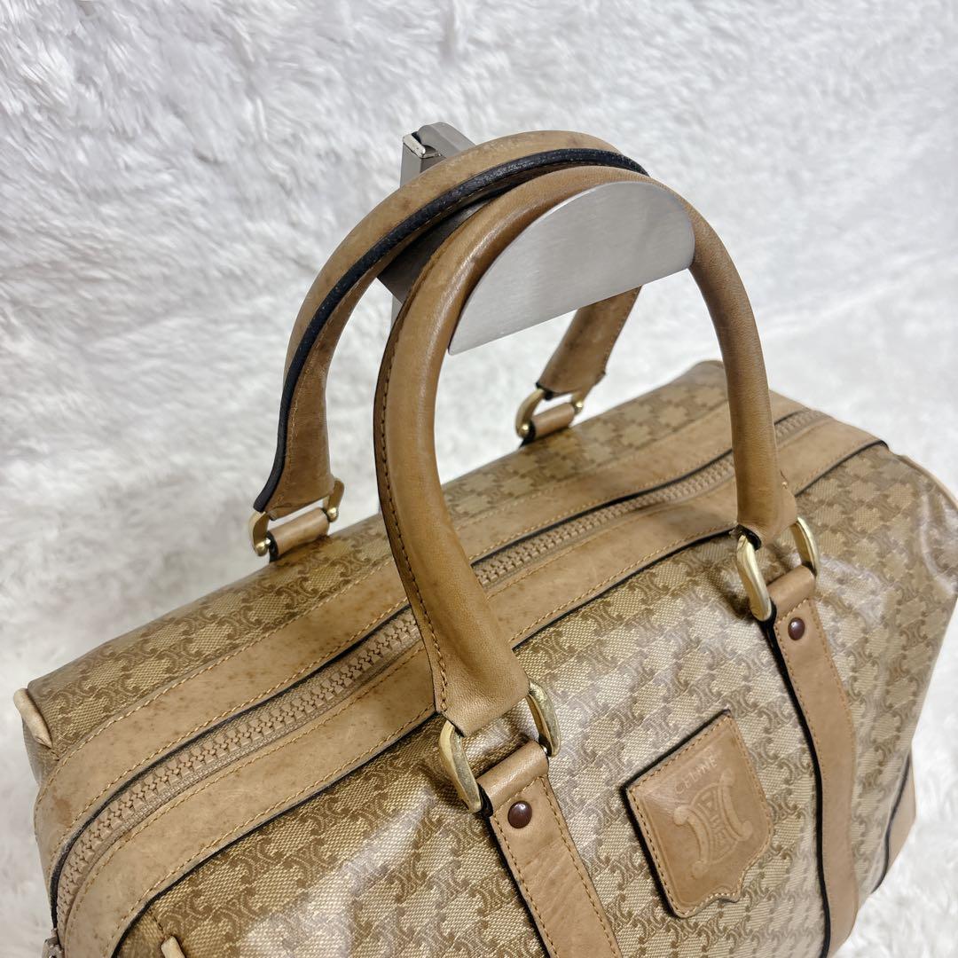 CELINE セリーヌ マカダム柄 トリオンフ ミニボストンバッグ ハンドバッグ