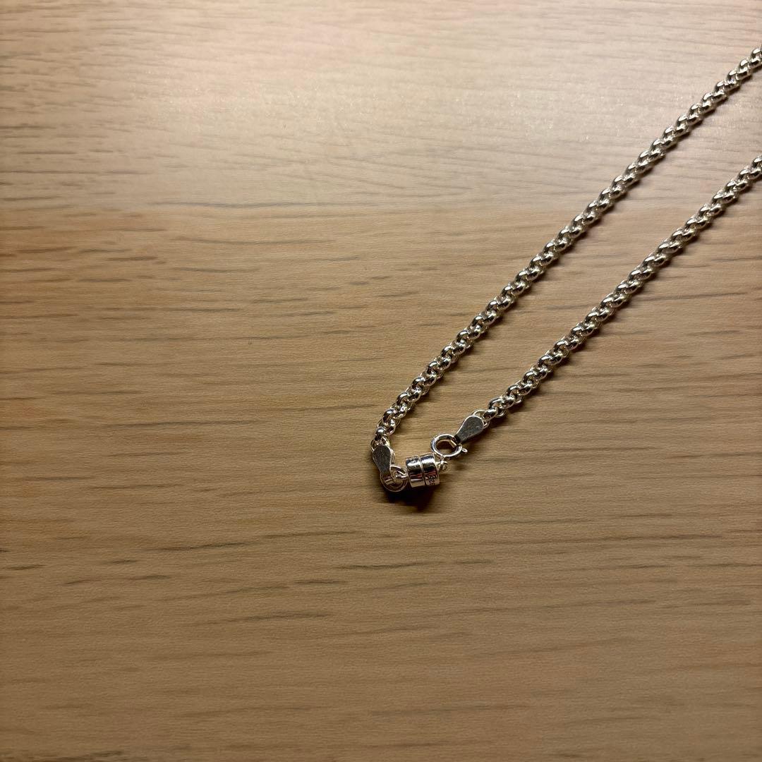 ネックレス メンズ シルバー925 ロールチェーン 45cm 3.6mm