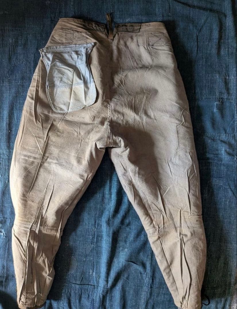 30s40s フランス ヴィンテージ レザージョッパーズパンツ モーターサイクル