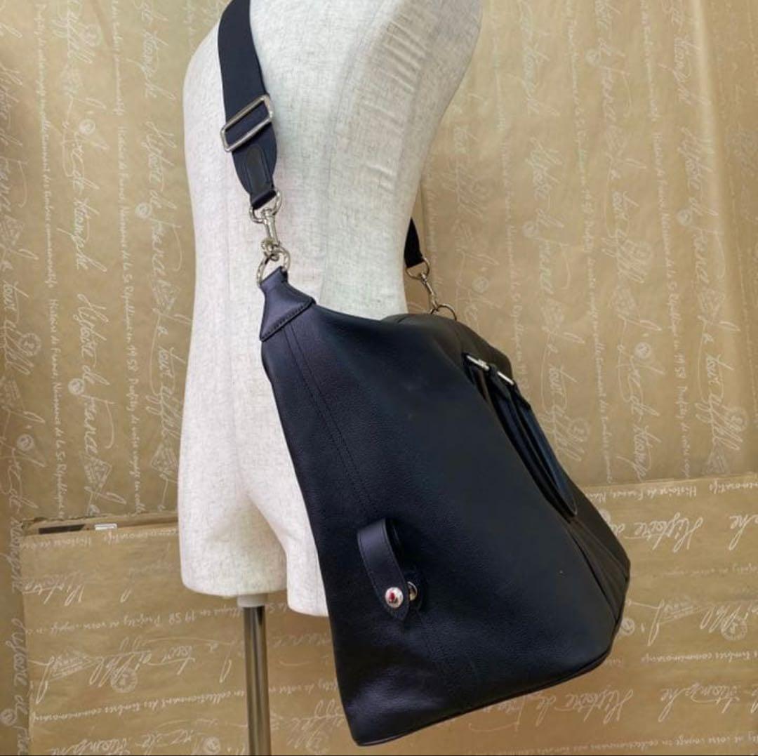 COACH ボストンバッグ/ハンドバッグ オールブラック レザー H99