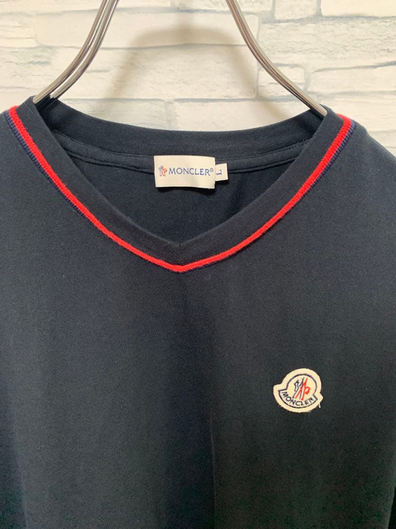 【美品】MONCLER ブラック Tシャツ L メンズ