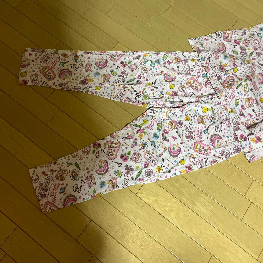 TUNIC 鴨居羊子　アーモンド接結パジャマ　長袖 着丈長め　カルメンナタリア