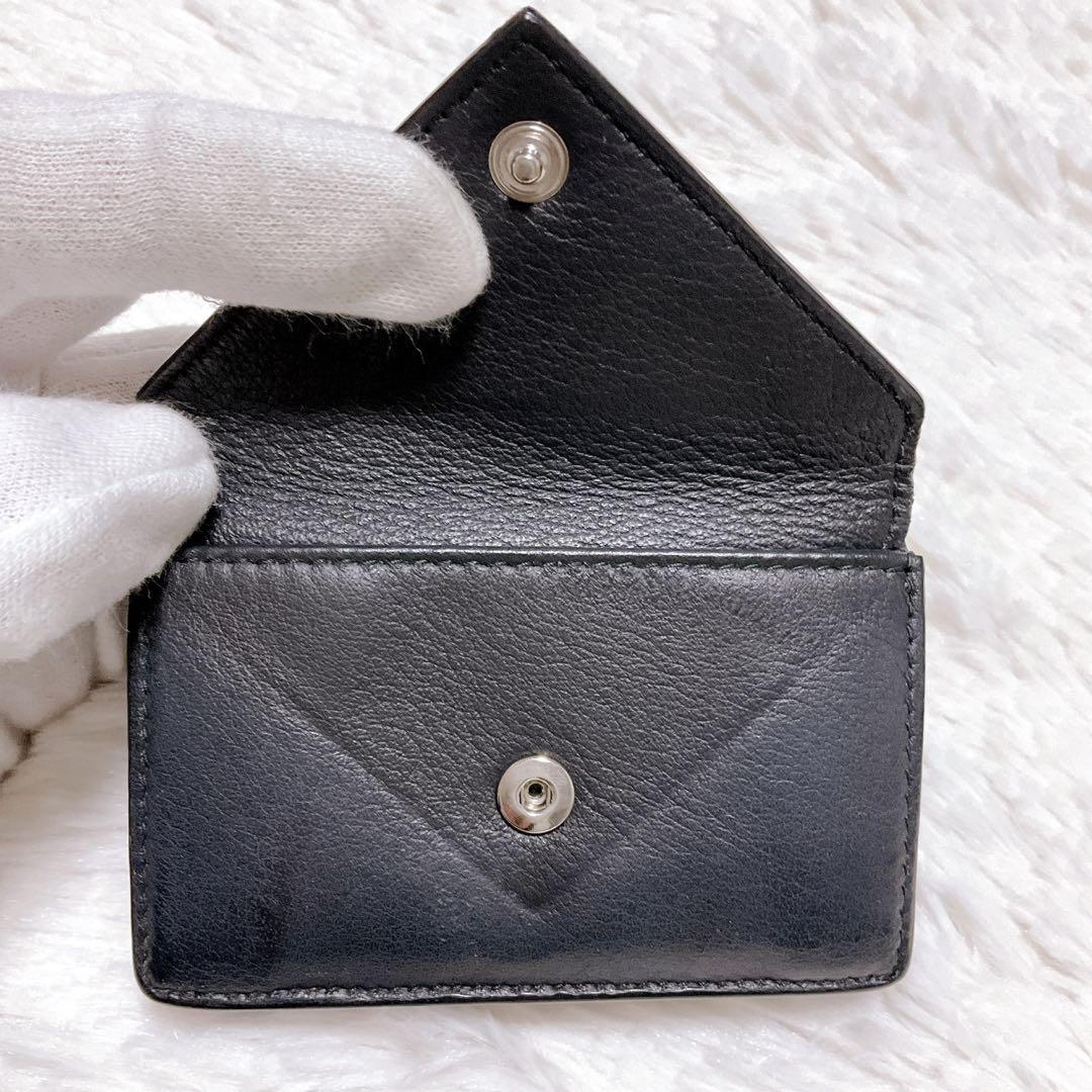 ⭐︎美品⭐︎バレンシアガ 三つ折り 財布 エブリデイ ペーパー レザー ブラック 箱
