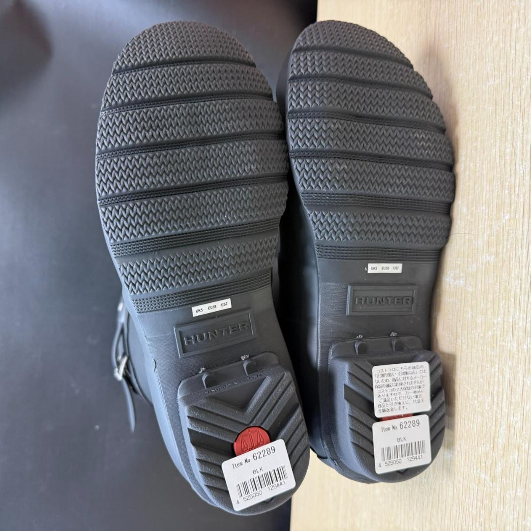 ★未使用　HUNTER　ショートレインブーツ　WFS1000RMA　US7