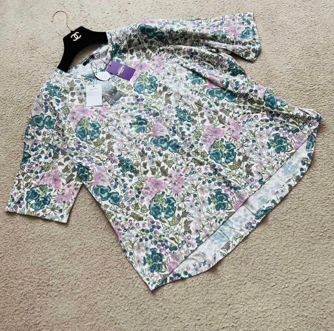 タグ付き　ピサーノ　リバティ　半袖Tシャツ　カットソー　花柄　総柄　小花
