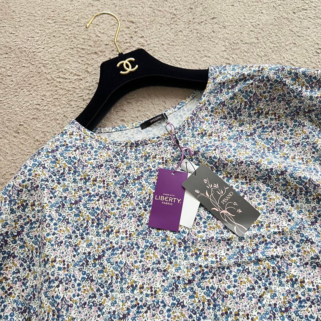 タグ付き　ピサーノ　リバティ　半袖Tシャツ　カットソー　花柄　総柄　小花