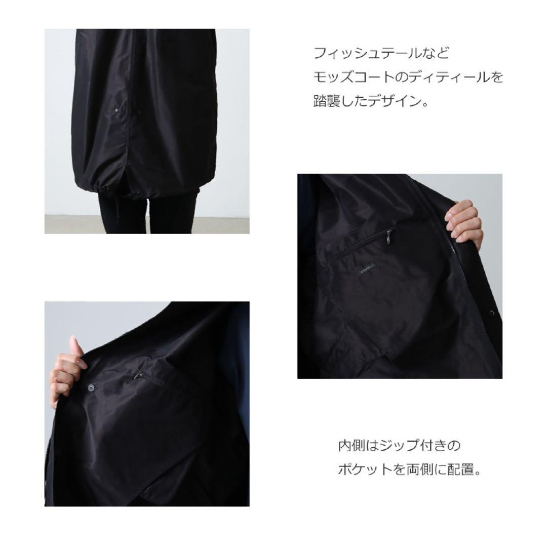 COMOLI コモリ　コットンシルク フーデッドコート　サイズ2