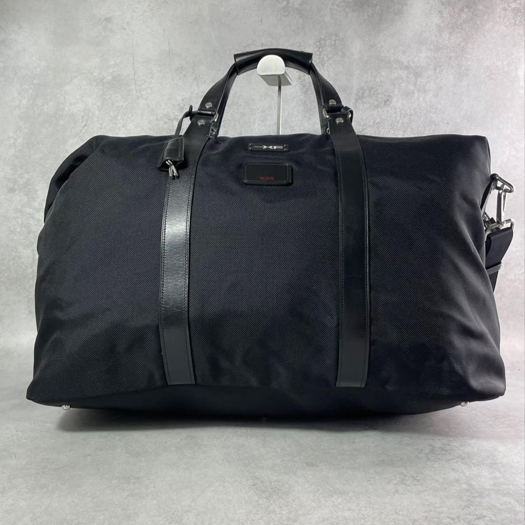 結由✨ TUMI コラボ ボストンバッグ 黒 2way 大容量 鍵付き