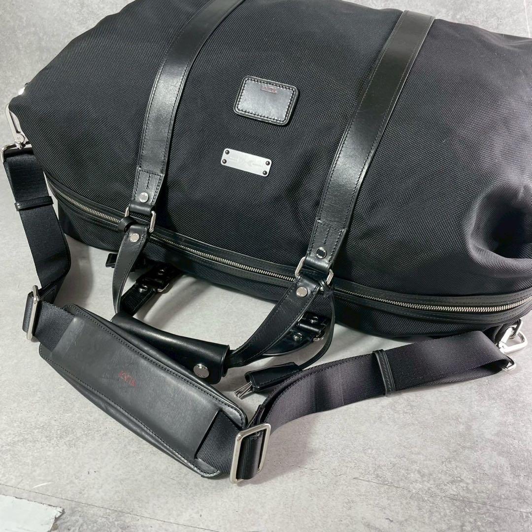 結由✨ TUMI コラボ ボストンバッグ 黒 2way 大容量 鍵付き
