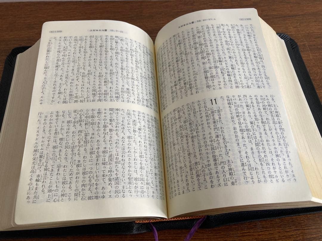 16,280円/新共同訳 中型聖書/旧約続編つき（黒） 革装　三方金装丁　日本語