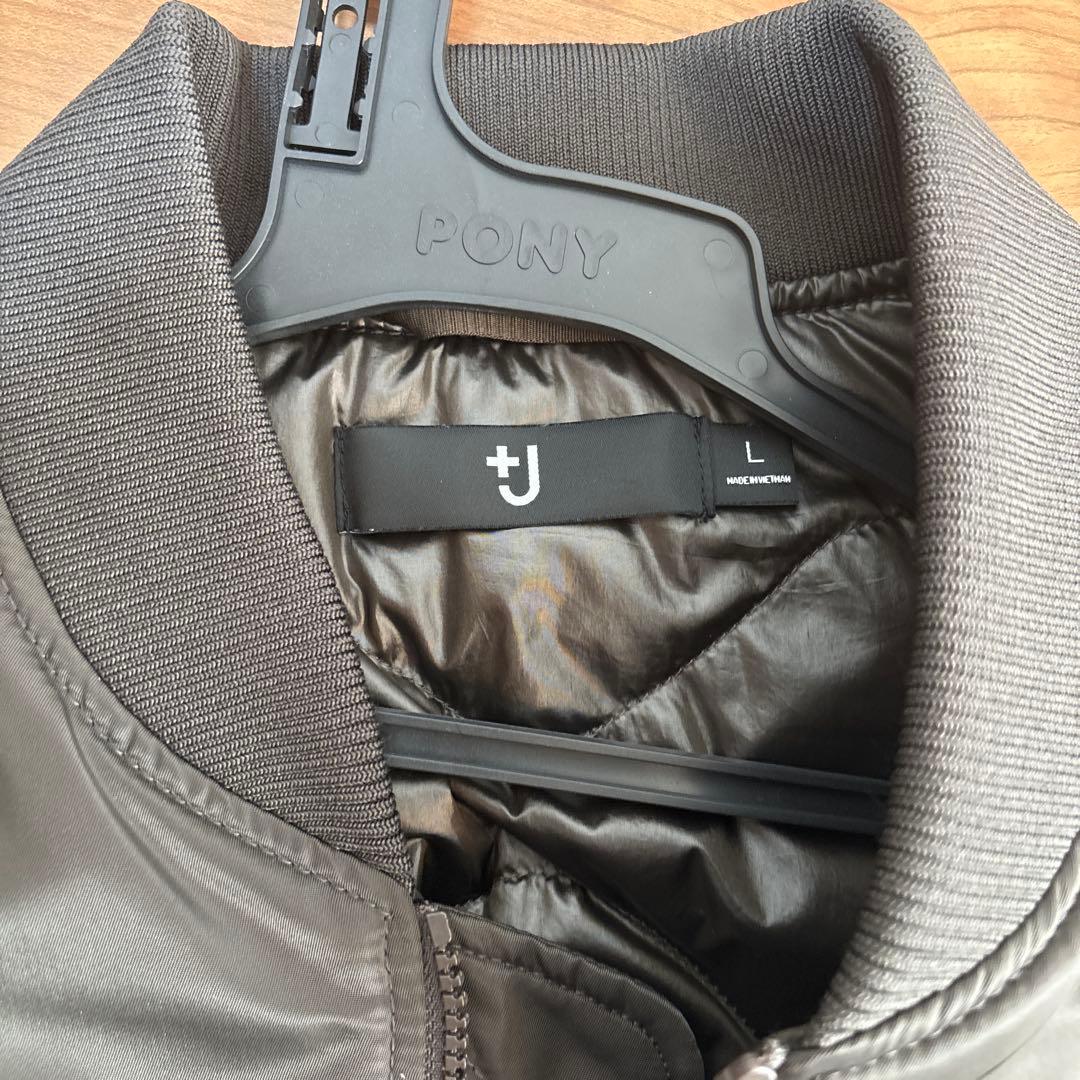 【美品】UNIQLO +J ハイブリッドダウンオーバーサイズMA-1 Lサイズ