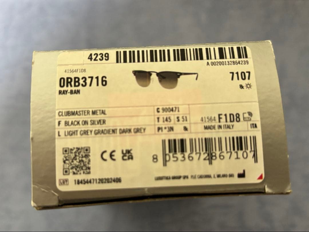ア*テ様 Ray-Ban クラブマスター メタル