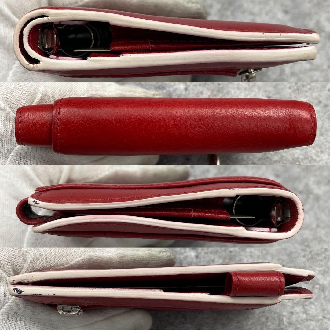 【未使用級】ASHFORD アシュフォード　手帳ケース　赤　レッド　レザー