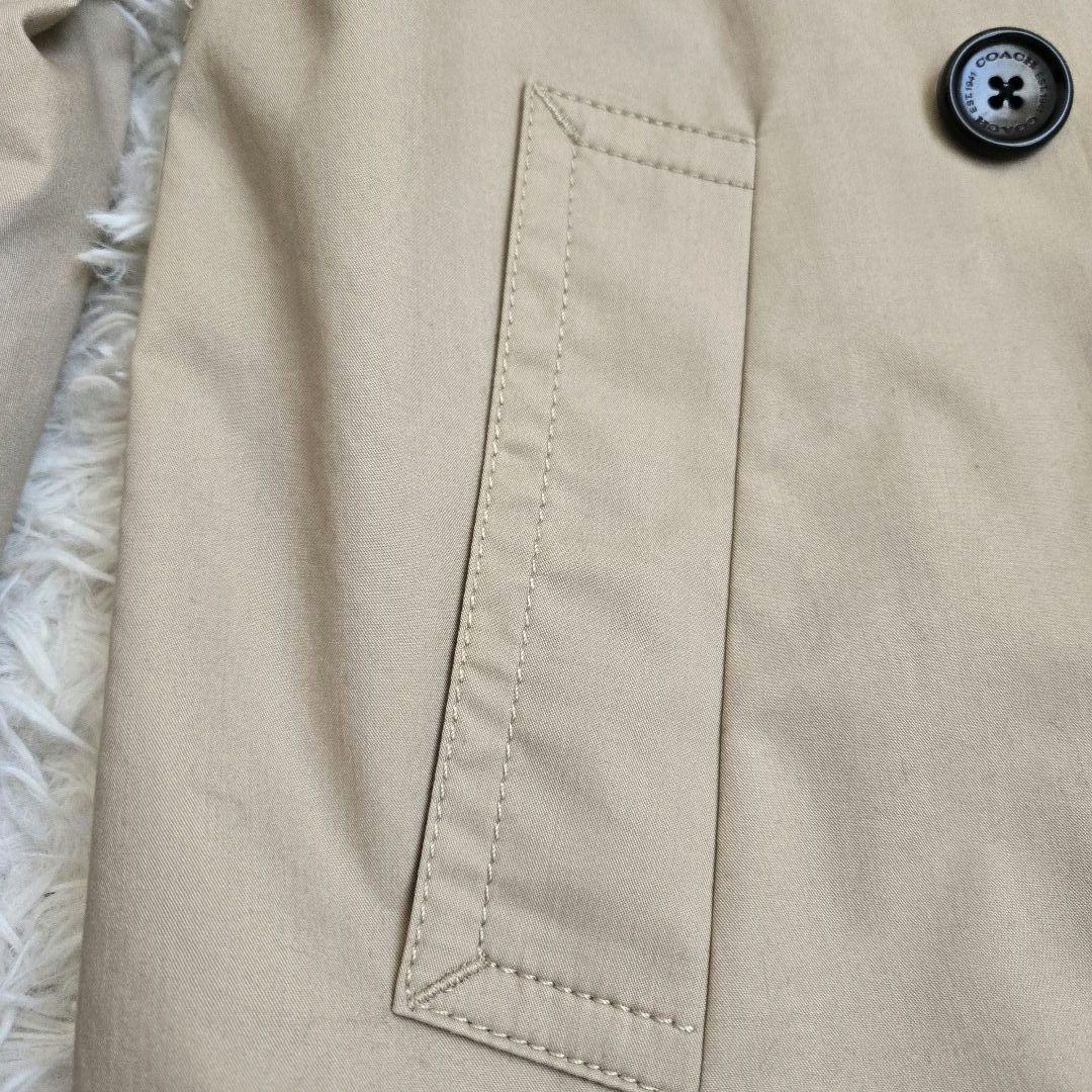 COACH　コーチ　ショートトレンチコート　シグネチャー　ベージュ　S