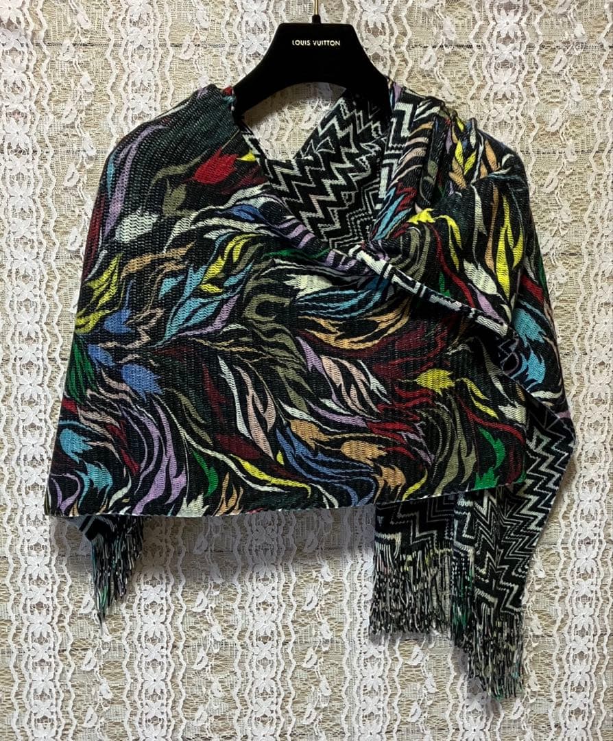 MISSONI✨新品タグ付き・カラフル抽象模様の大判ストール