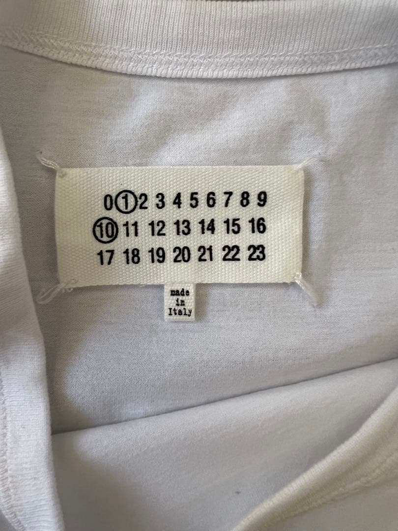 Maison Margiela ナンバリング ロゴ 半袖Tシャツ 白 S