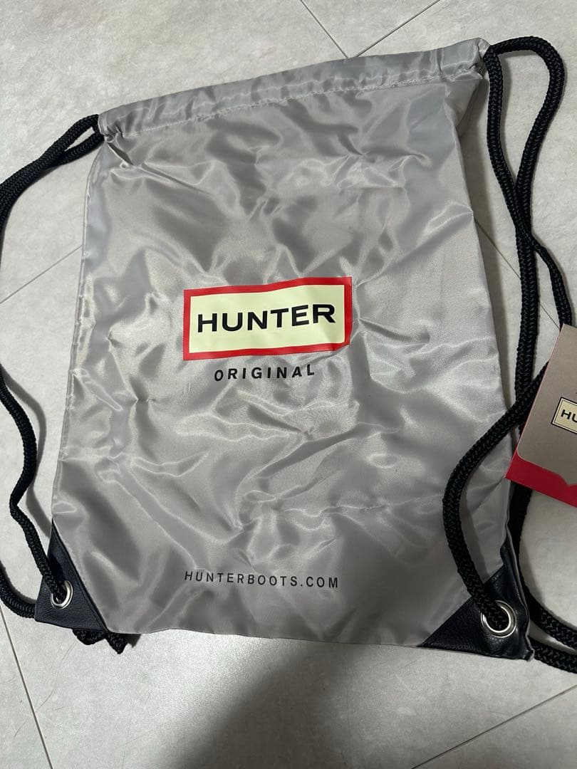 【UK6.25cm】HUNTER ブラック 長靴 バックル付き