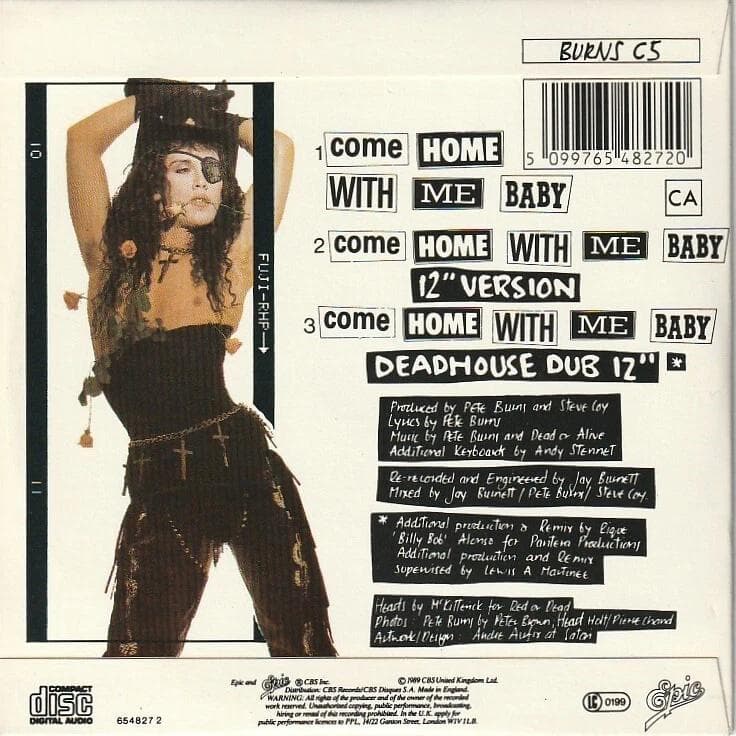 デッド・オア・アライヴ　Come  With Me Baby　UK盤CD