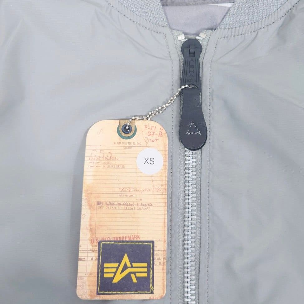 【XS】ALPHA アルファ フライトジャケット L-2B SCOUT シルバー