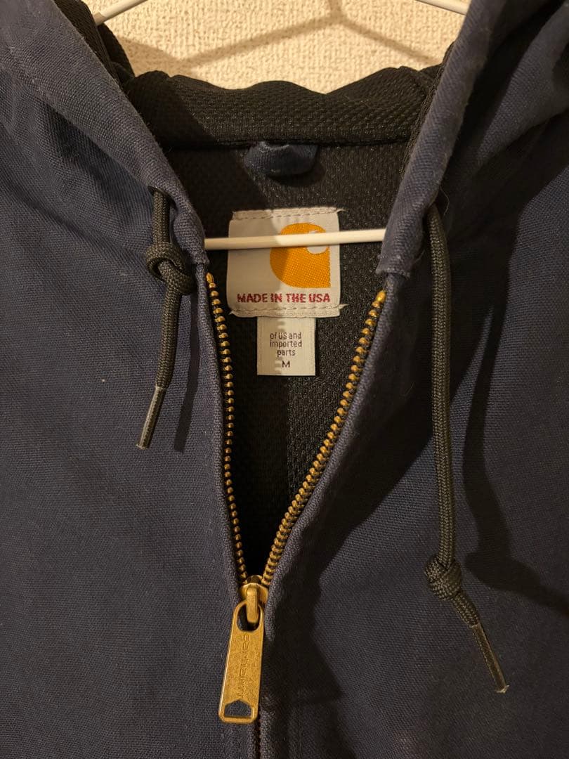 Carhartt アクティブジャケット　フード付きジャンパー M ネイビー