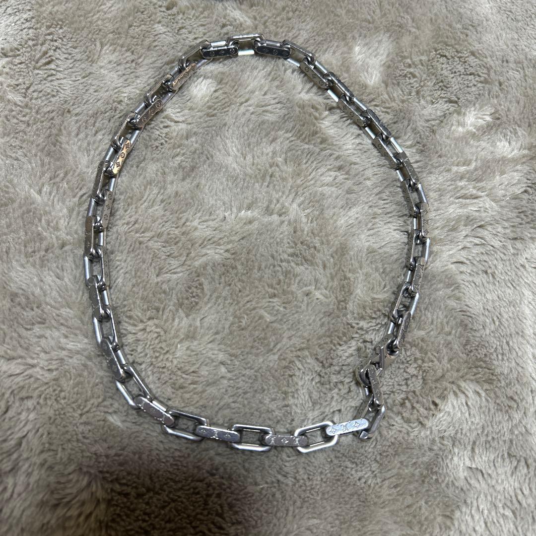 ルイヴィトン コリエ チェーンネックレス シルバー M00307