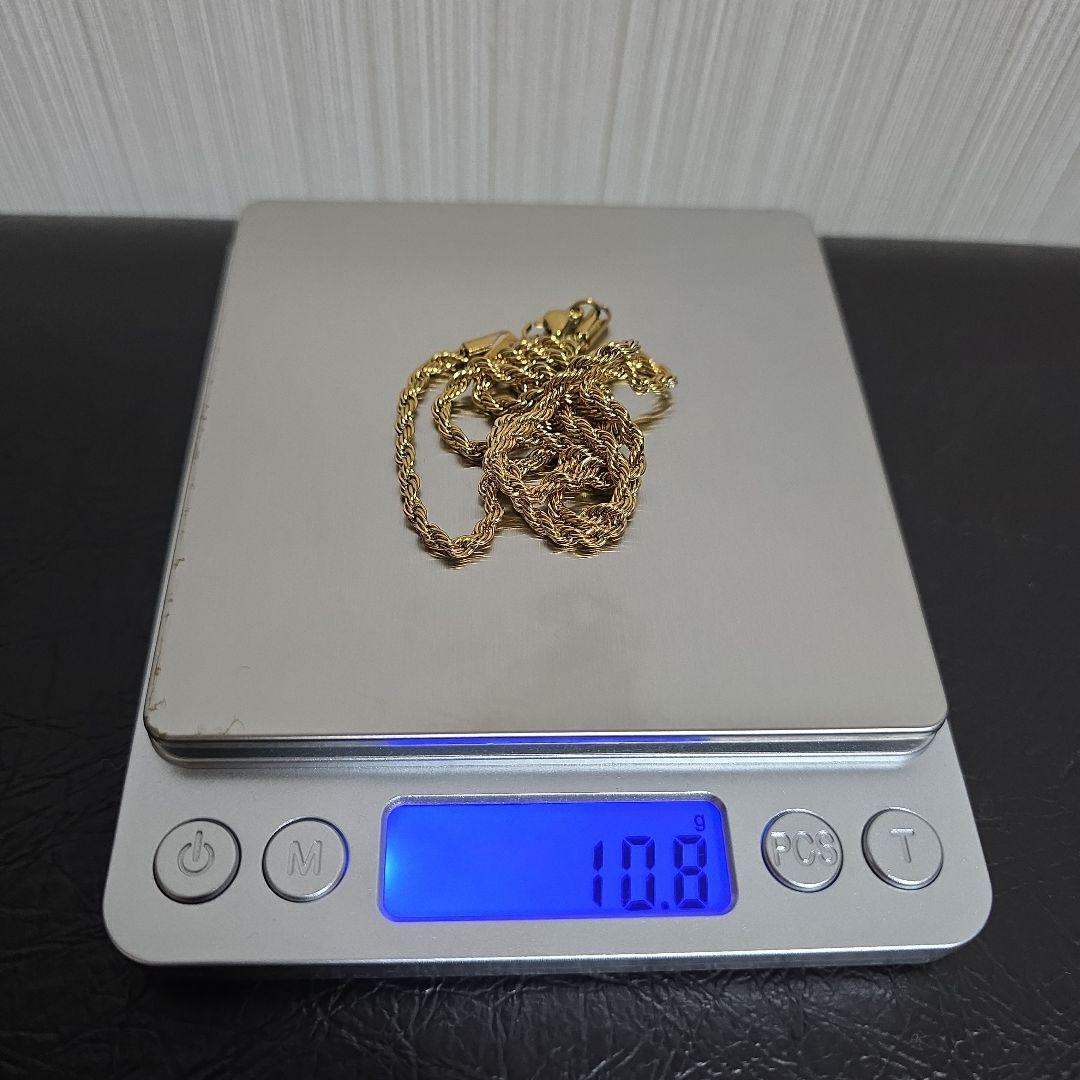 ロープチェーン50cm　ゴールドフィルド　k18刻印あり