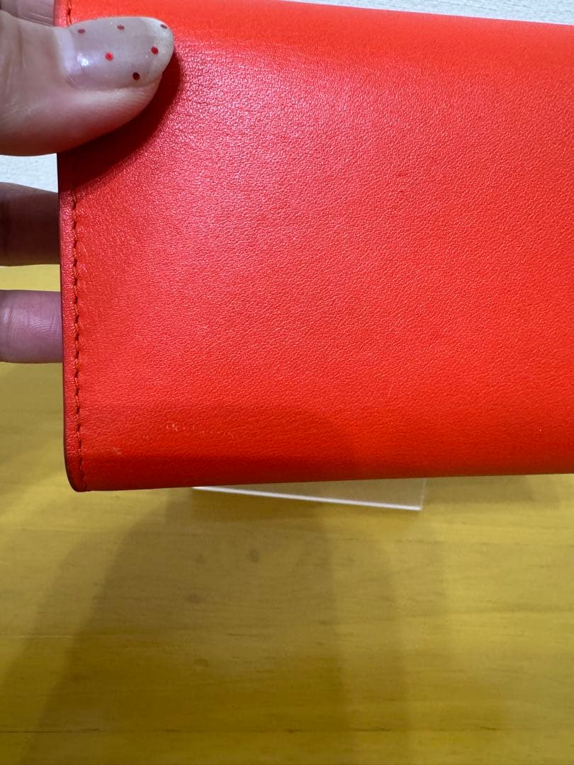 LOEWE 三つ折り財布 アナグラム オレンジ 美品
