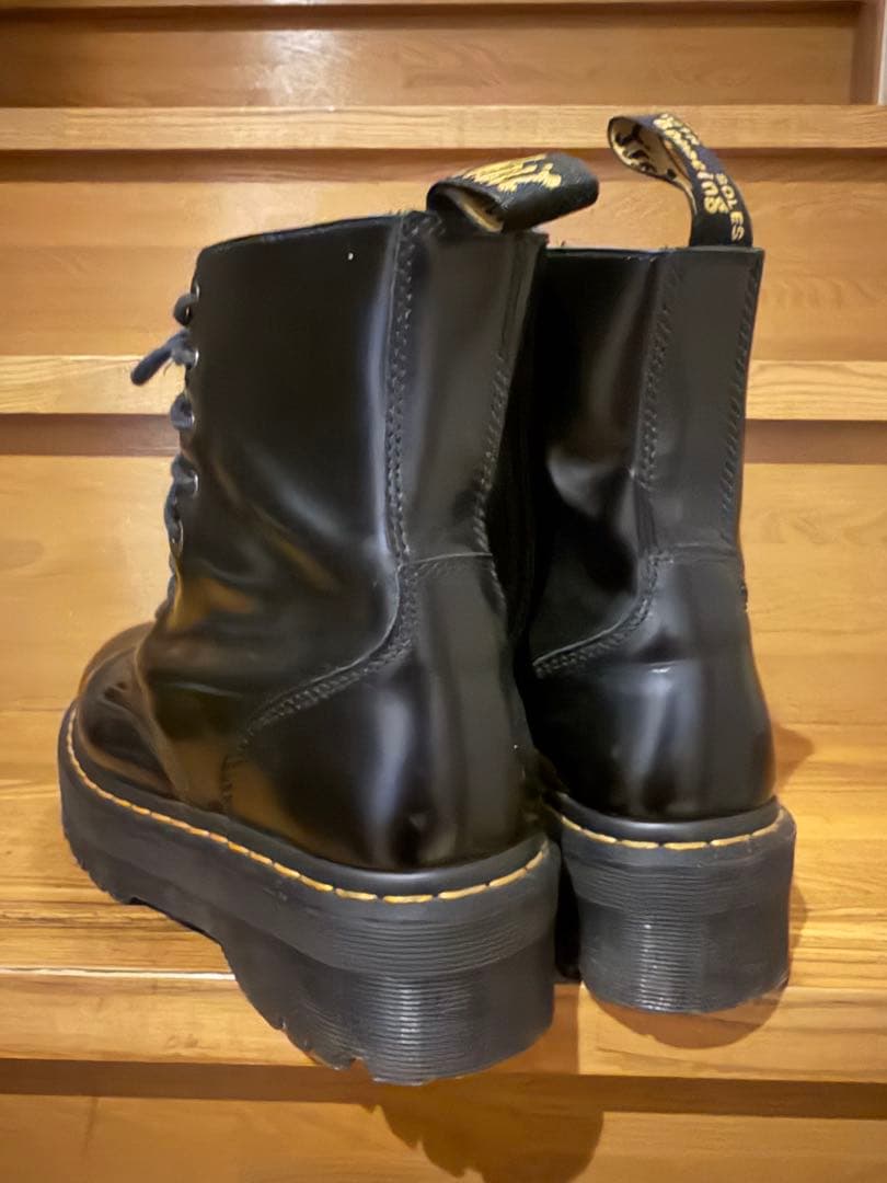 Dr Martens ブラックレザー ワークブーツ 厚底