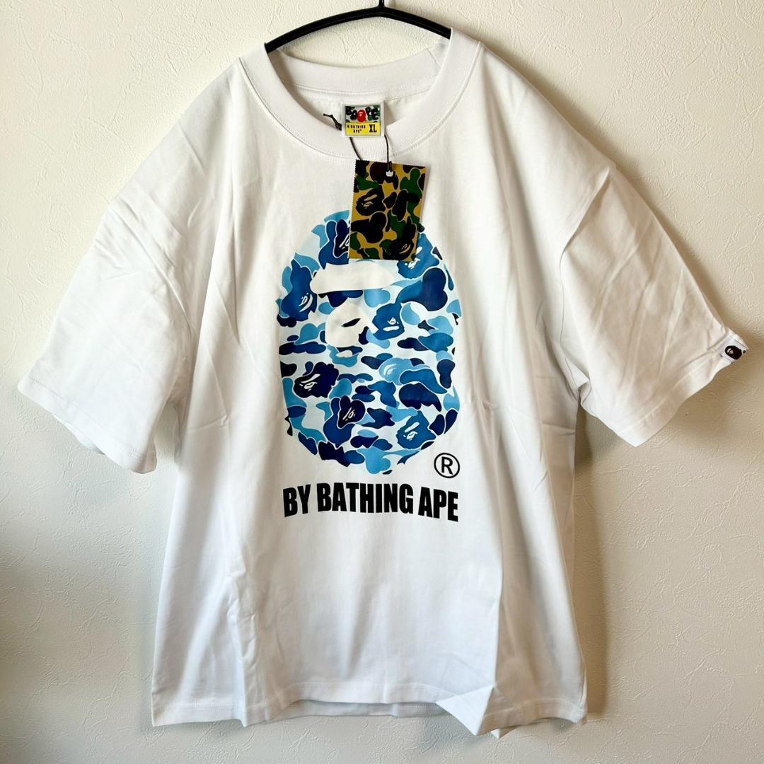 【新品未使用品】A BATHING APE カモフラージュTシャツ 白 XL