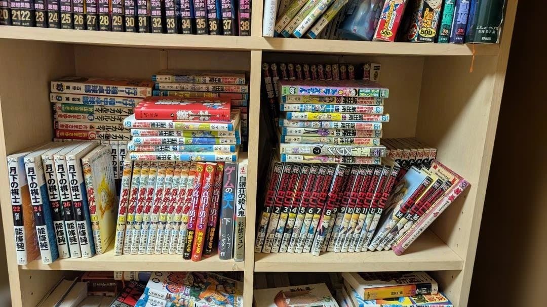 漫画：小説など約500冊