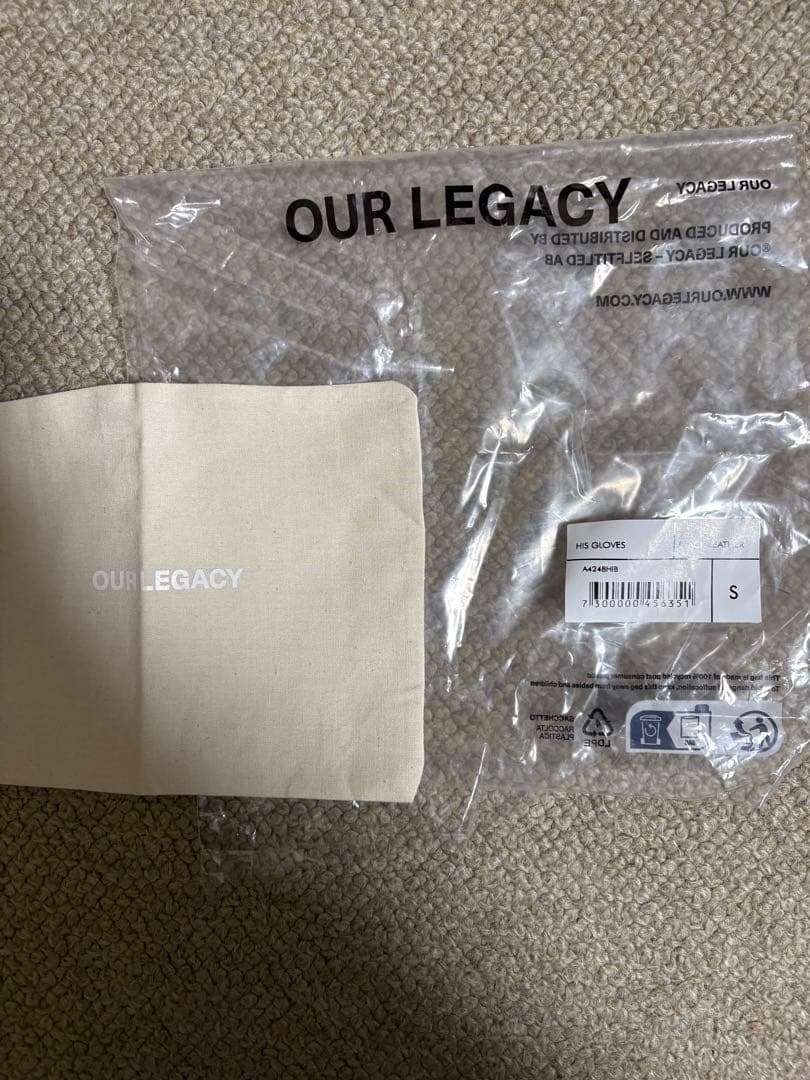 小物 ourlegacy HIS GLOVES BLACK LEATHER S