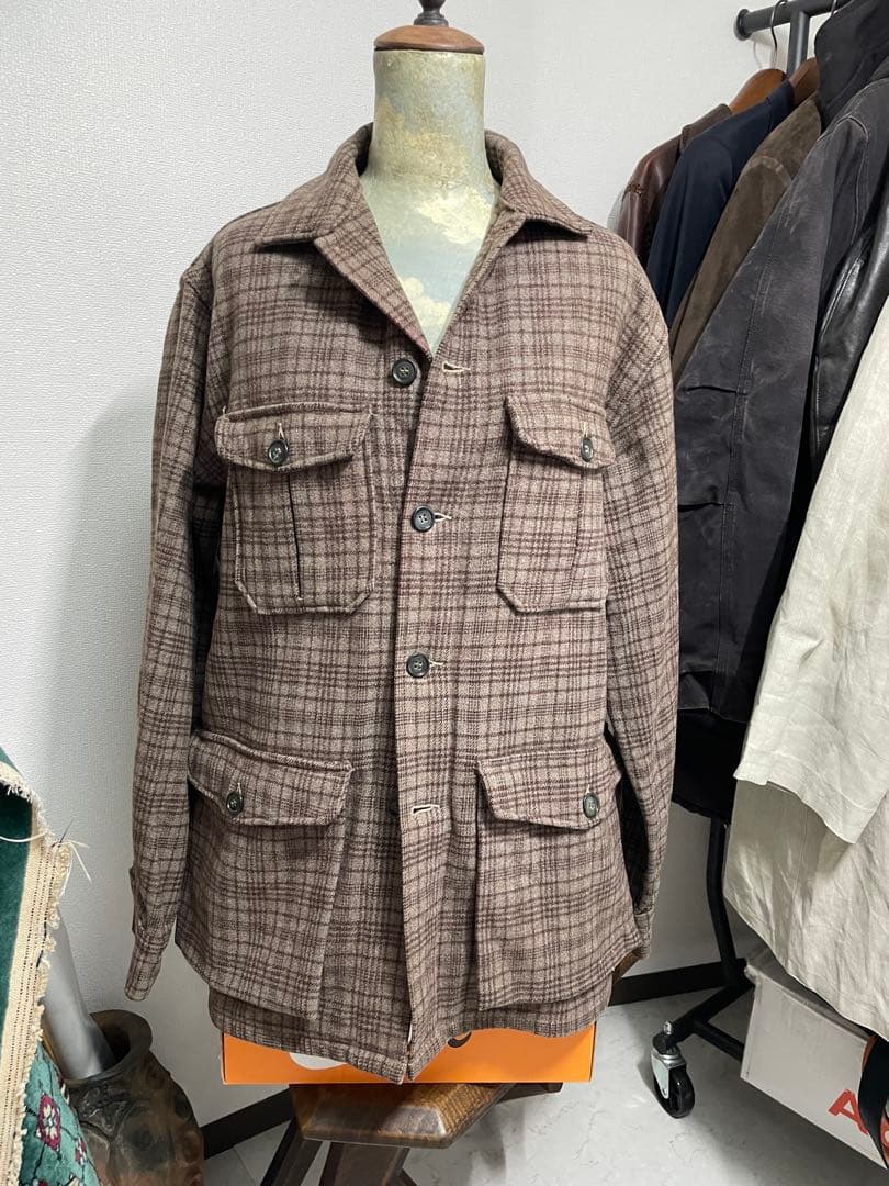 50s 初期 woolrich ブラウン チェック カバーオール