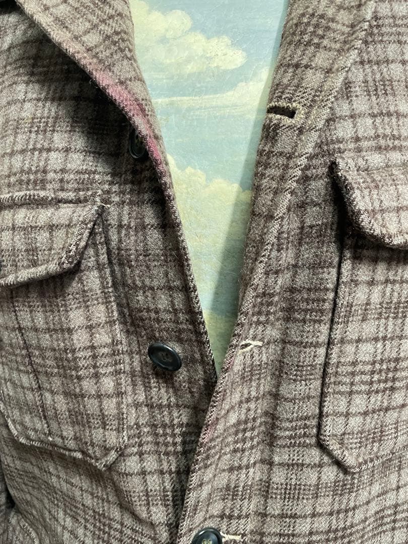 50s 初期 woolrich ブラウン チェック カバーオール