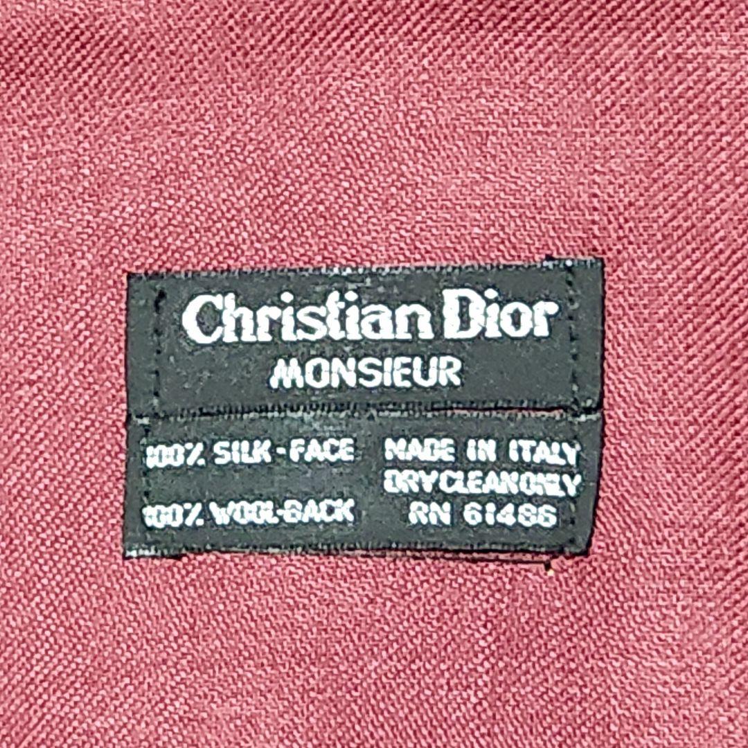 美品 ★Dior★ ストール メンズ ペイズリー柄 シルク ワインレッド.