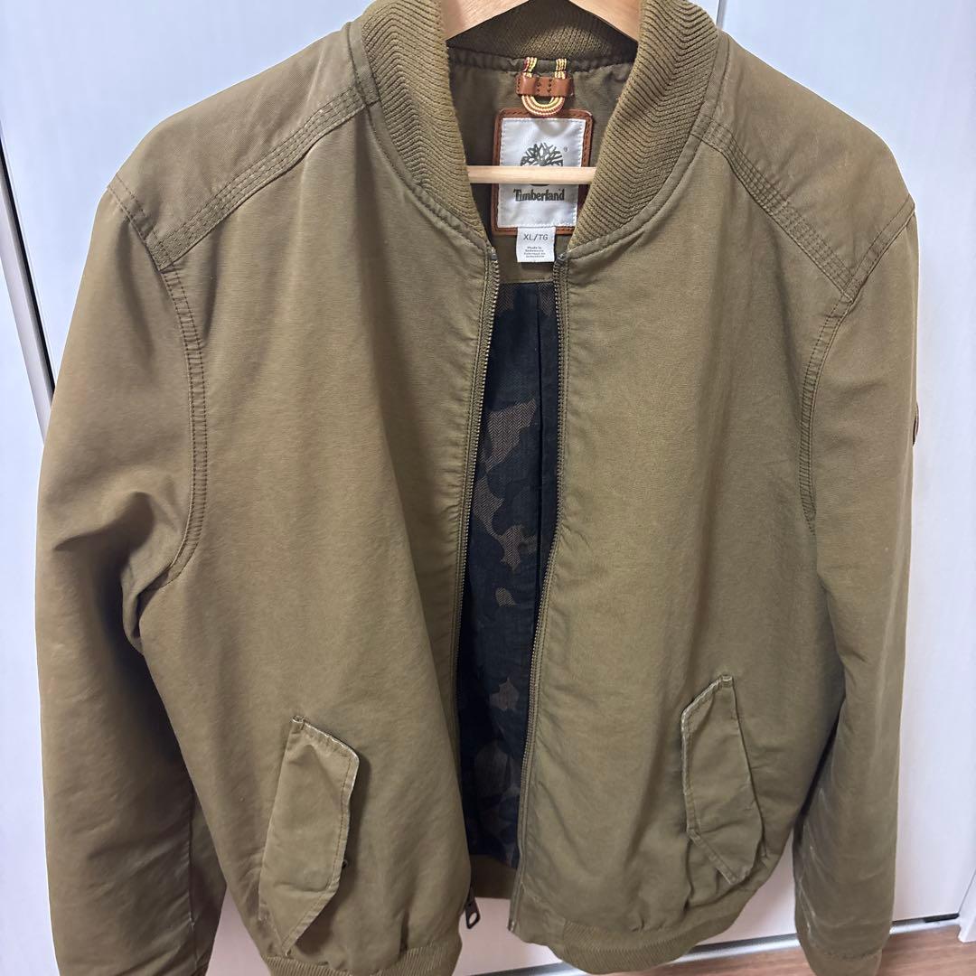 Timberland XL カーキ MA-1ジャケット