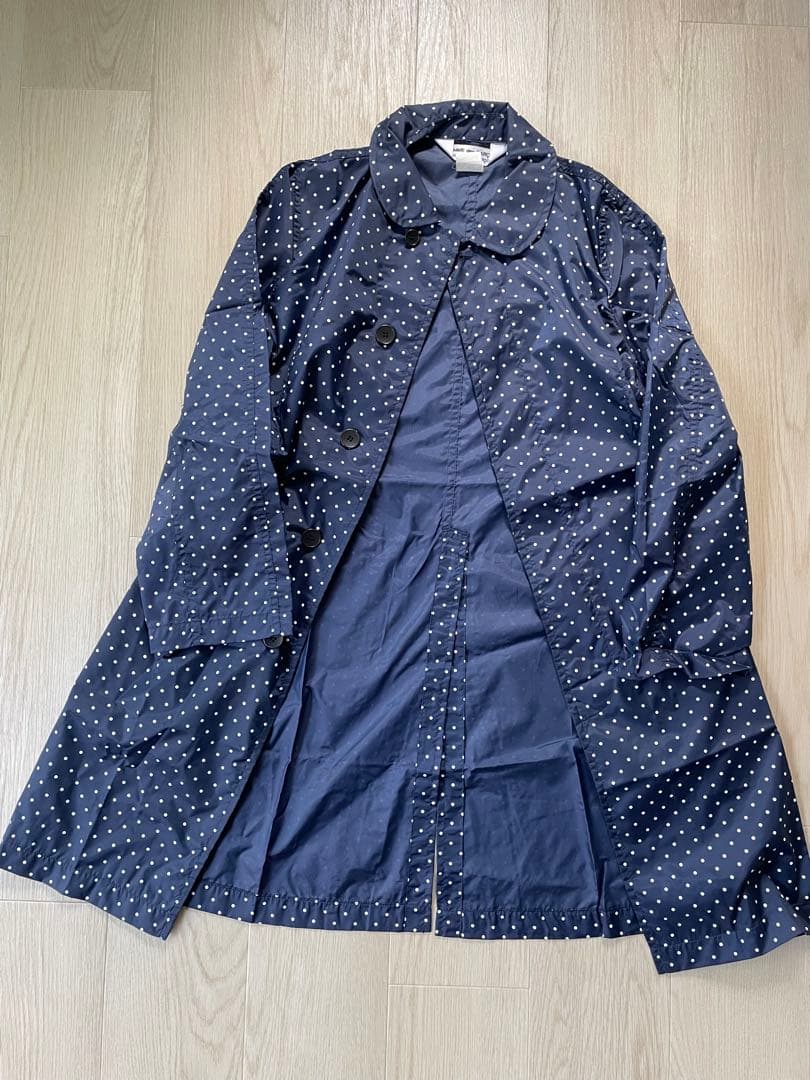 美品COMME des GARÇONS ドット柄ナイロントレンチコート SS