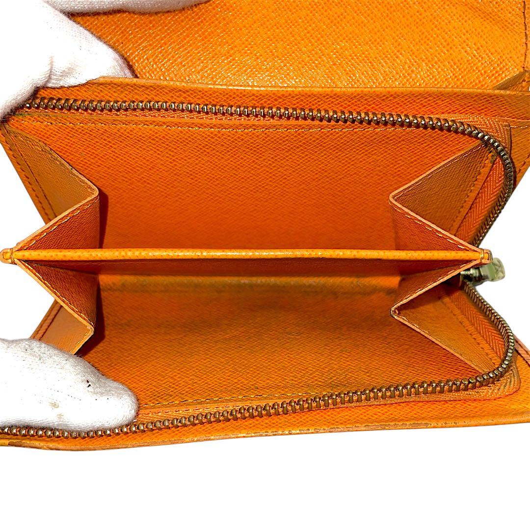 【美品】LOUIS VUITTON ルイヴィトン　折り財布　エピ　オレンジ