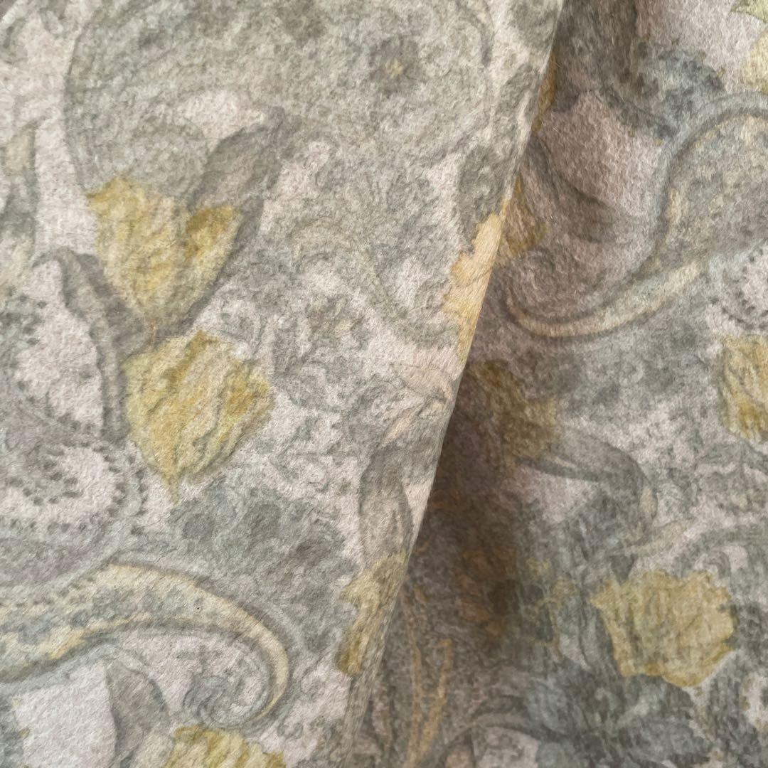 希少　Loro Piana 花柄リバーシブル カシミヤ100マフラー