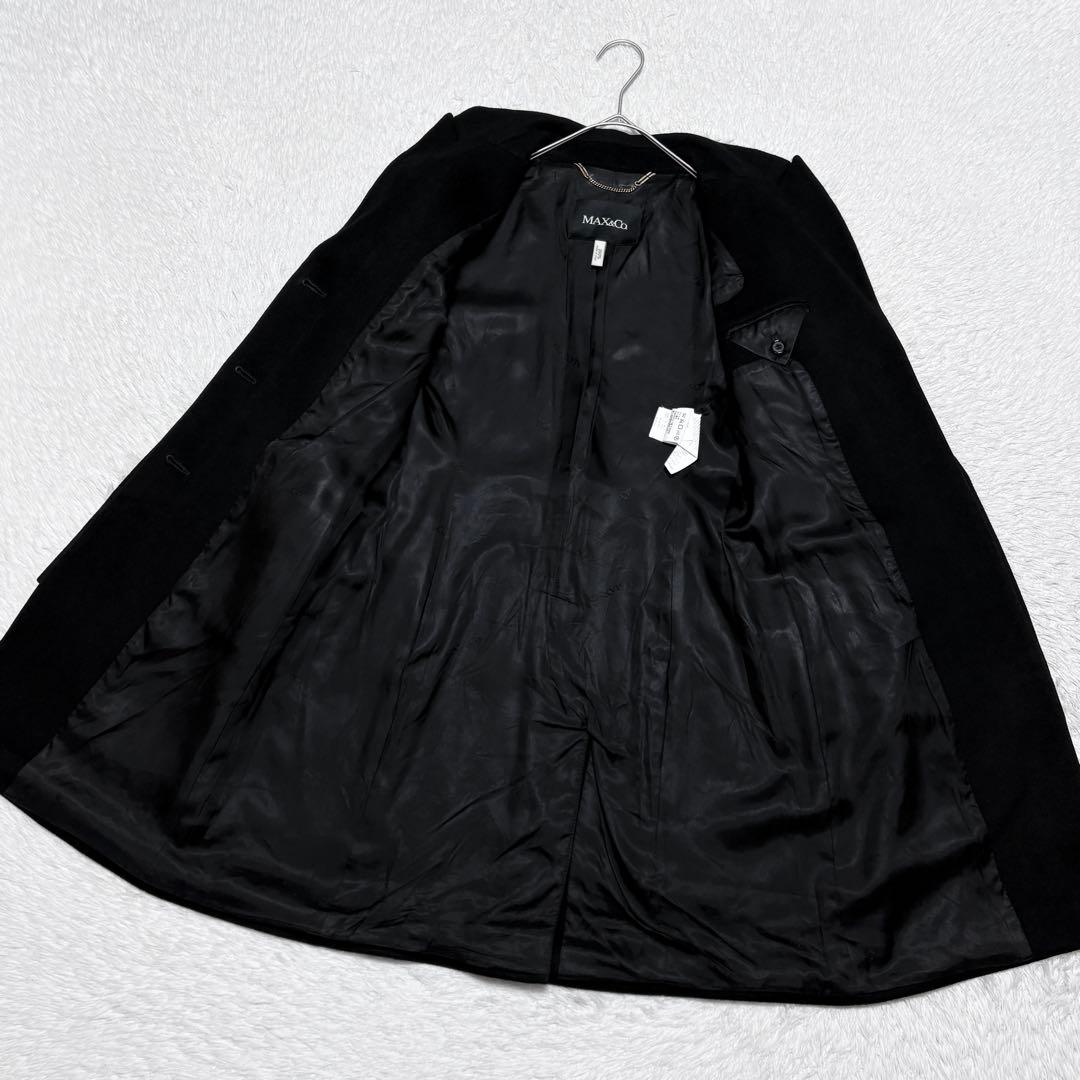 マックスマーラ Max&co カシミヤ ウール 比翼 コート 上品 冠婚葬祭