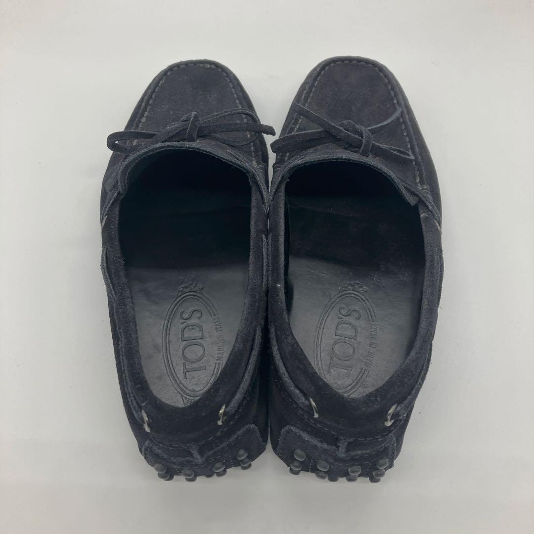TOD'Sトッズ　ゴンミーニ　スエード　ドライビングシューズ　黒　25cm