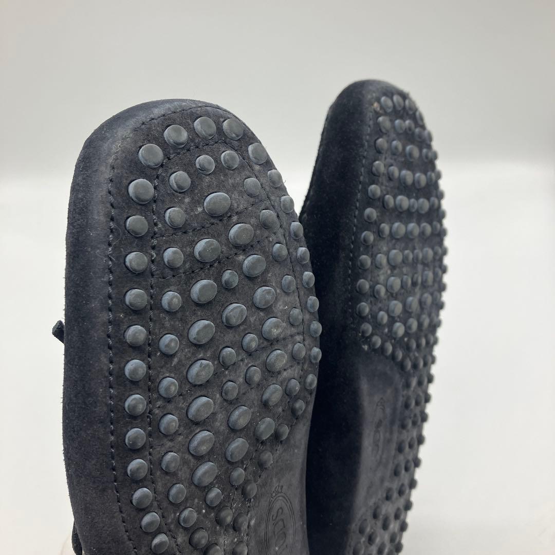 TOD'Sトッズ　ゴンミーニ　スエード　ドライビングシューズ　黒　25cm
