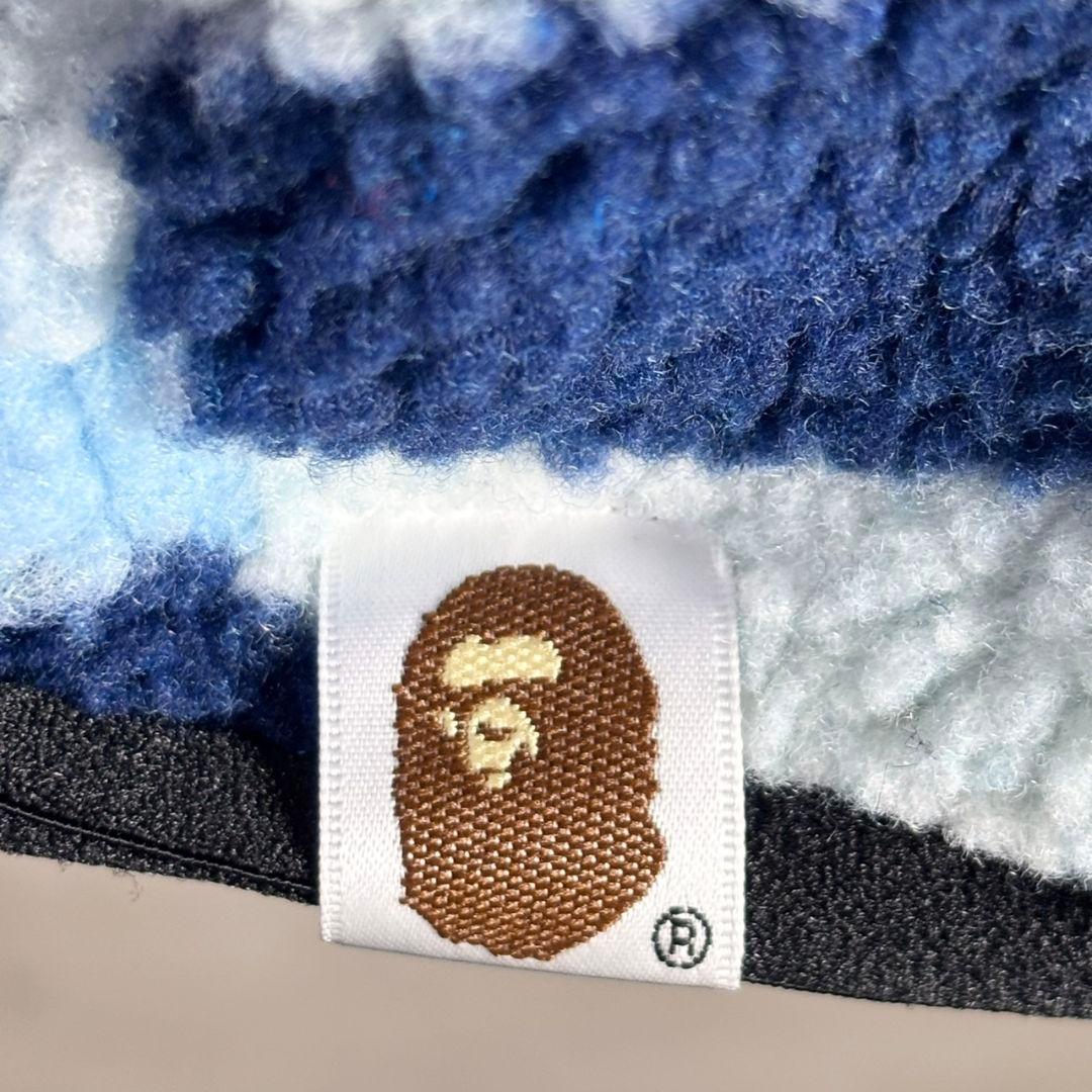 BAPE ボア　フリースジャケット　リバーシブル　青