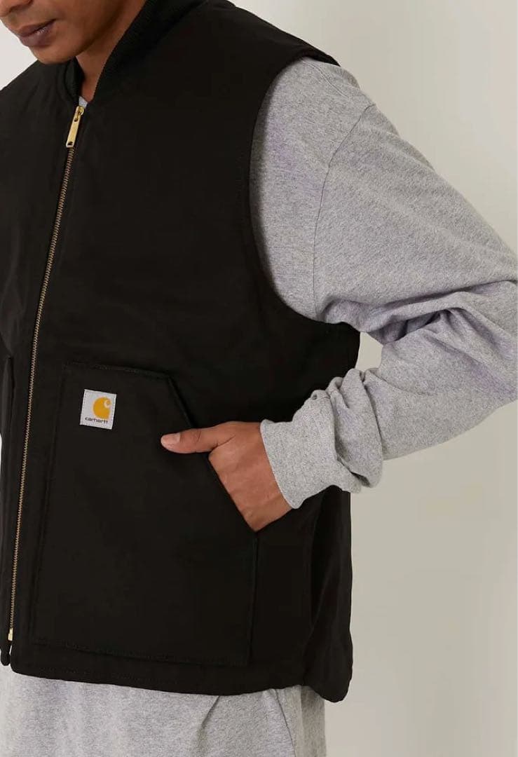 り*く様 Carhartt カーハート ダックベスト 中綿キルティング CRHT