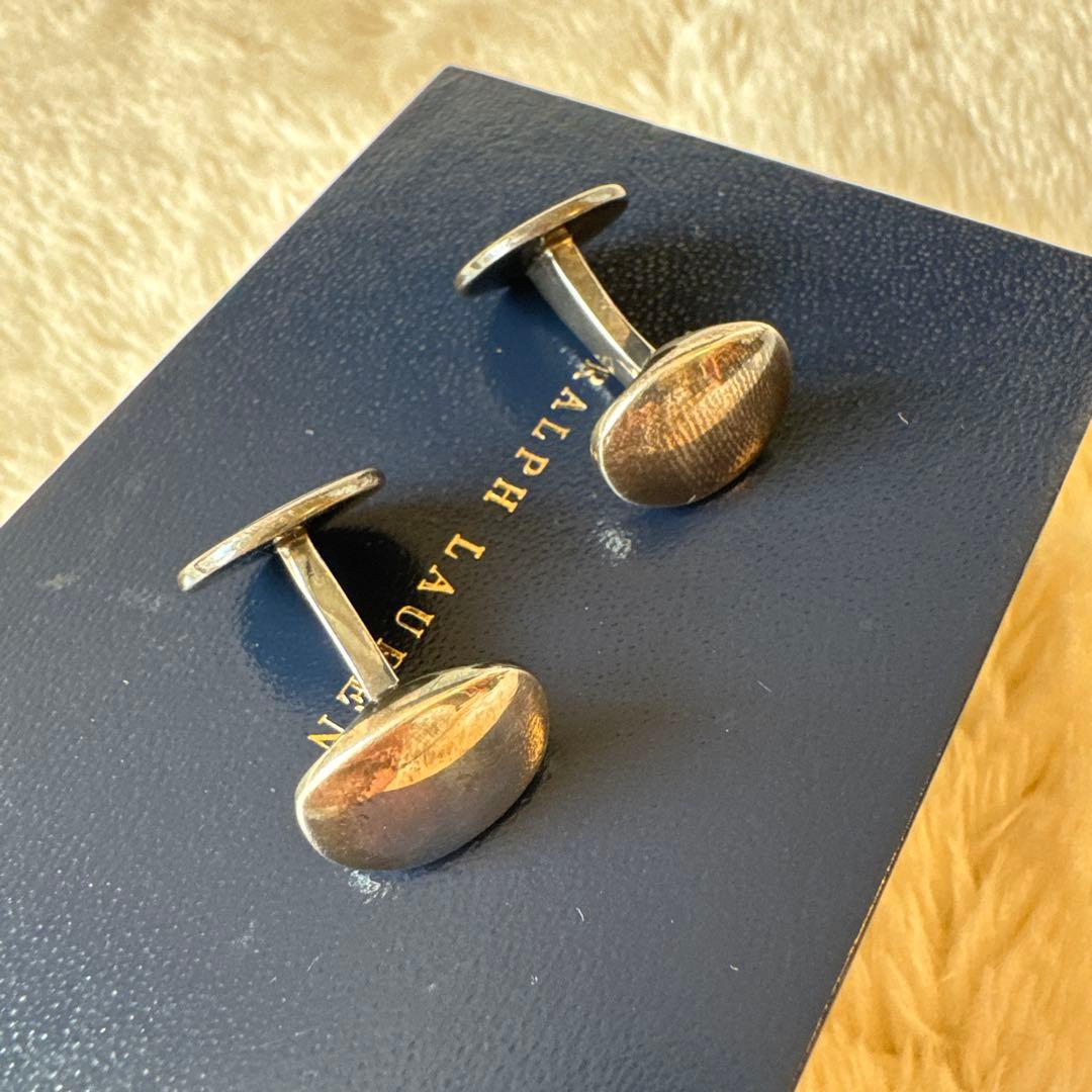 カ*ル様 Ralph Lauren 円形カフリンクス