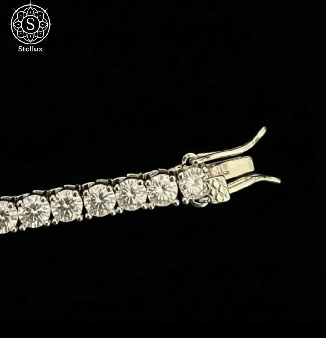 12.5ct モアッサナイト テニスチェーンネックレス 6mm 55cm