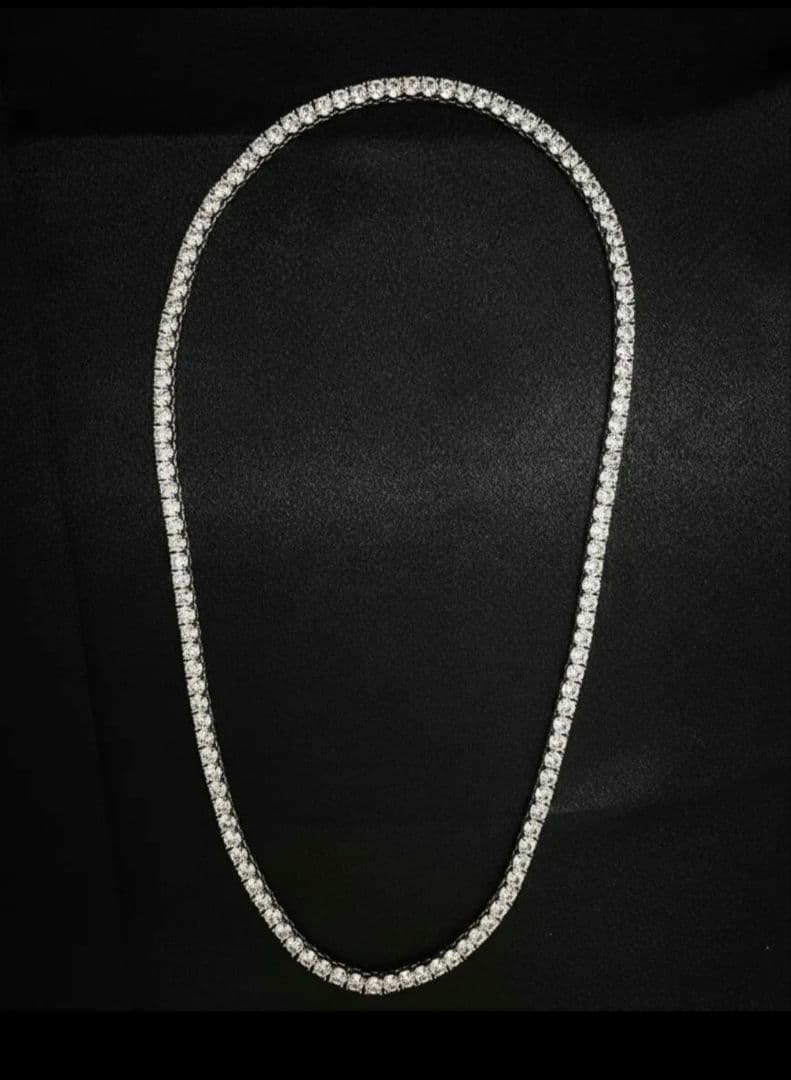12.5ct モアッサナイト テニスチェーンネックレス 6mm 55cm