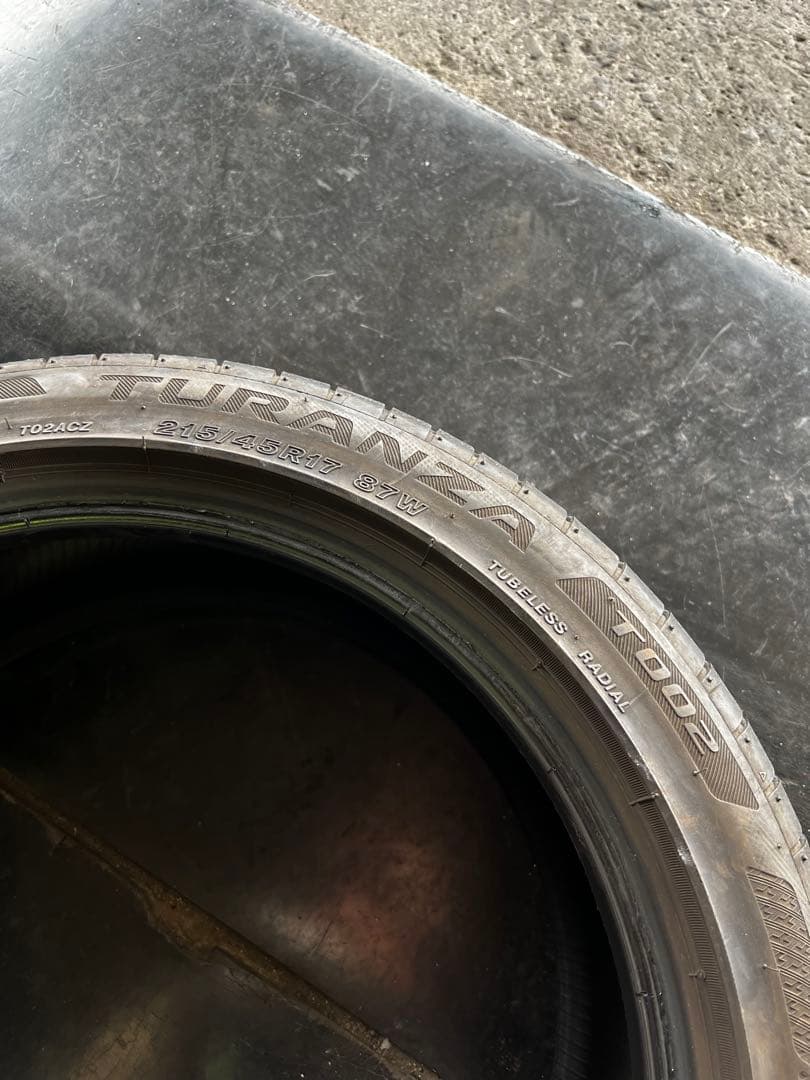 ☆23年製7〜8分☆ブリヂストン トランザT002 215/45R17 2本