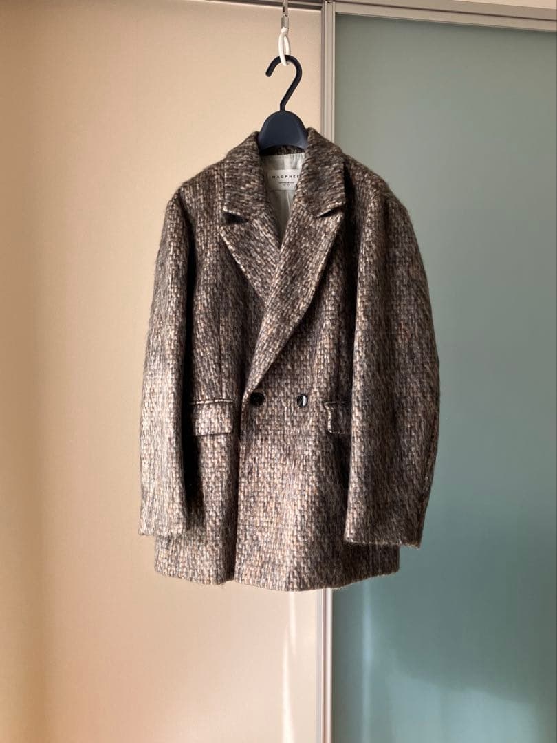MACPHEE モヘヤミックスシャギー ダブルブレストジャケット サイズ36