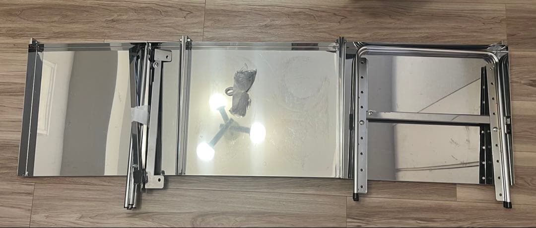 ステンレス棚シンク下スライドラック 3段 可動棚 幅 50cm 川口工器