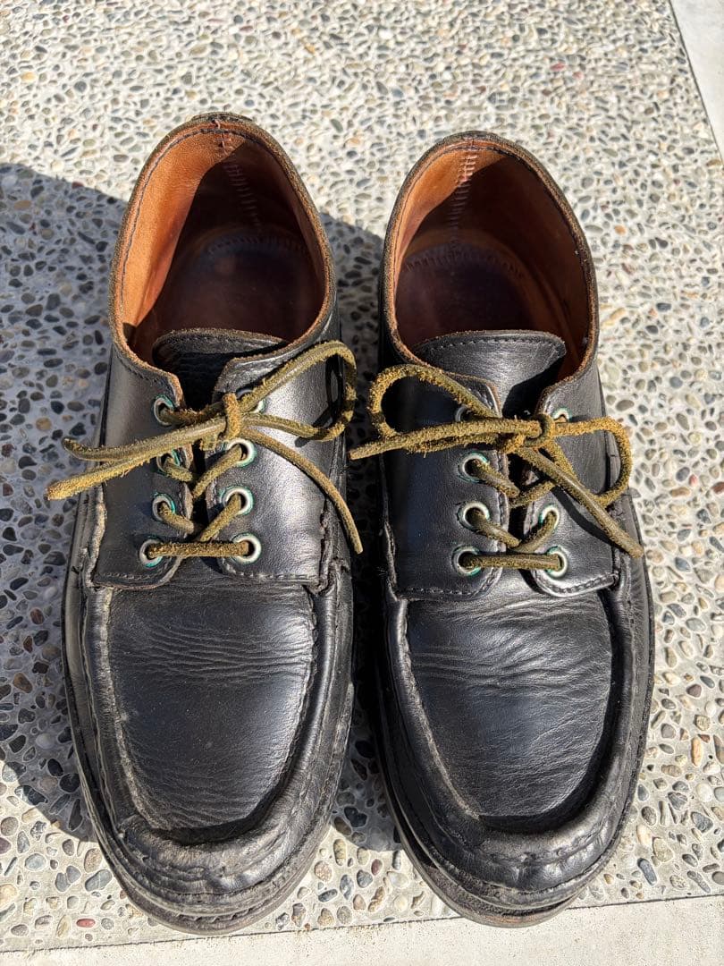 革靴　レザー　モカシン　黒　Vibram